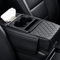 Accoudoir Voiture Multifonction 3 en 1 – Rangement, Support Téléphone & Double Porte-Gobelets