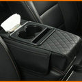 Accoudoir Voiture Multifonction 3 en 1 – Rangement, Support Téléphone & Double Porte-Gobelets