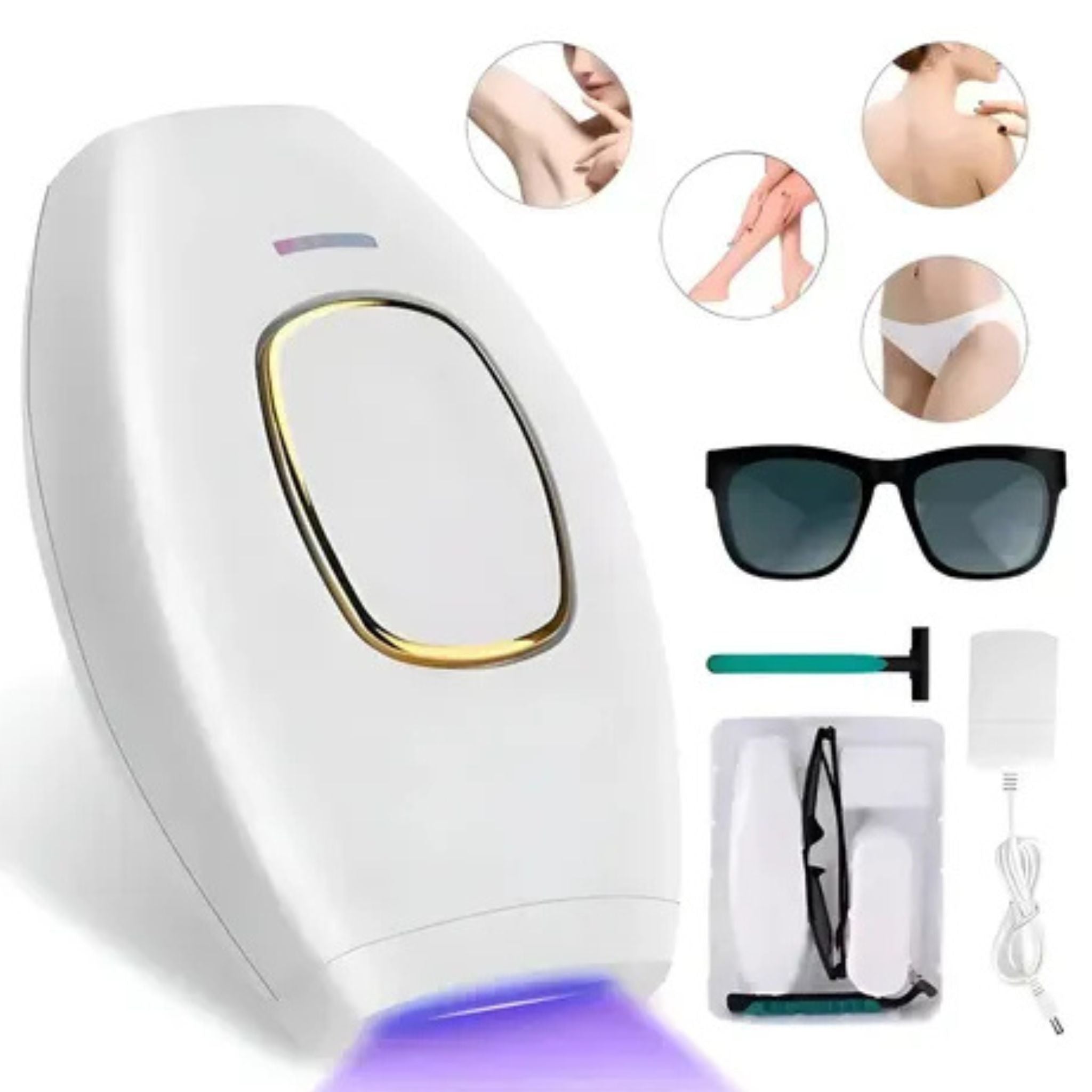 IPL Épilateur Laser Professionnel - Épilation Permanente Sans Douleur pour Corps, Visage et Maillot